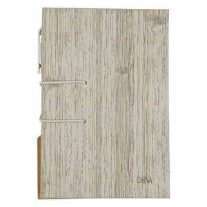 Woodgrain Look Notebook with Sticky Notes and Flags view 2